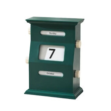 Calendar Desk Retro Calendar Blocks Desk Date Display Desk Decorations Desktop Decor Date Blocks Green