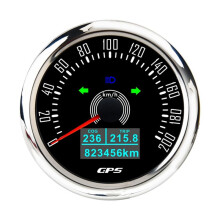 85MM GPS-Snelheidsmeter met GPS-Antenne 7 Kleuren Achtergrondverlichting Digitale LED-Kilometerteller voor 12V24V Auto Boot Marine 0-200KMH,A