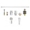 Adjustable Column Shift Linkage Kit Gear Shift Lever Kit ACA-1811 for  TH-350 TH-400 TH-700-R4 2