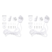 2X Roller Blind Fittings Kit, Roller Blinds Brackets with Beaded Chain, Curtain Roller Accessories