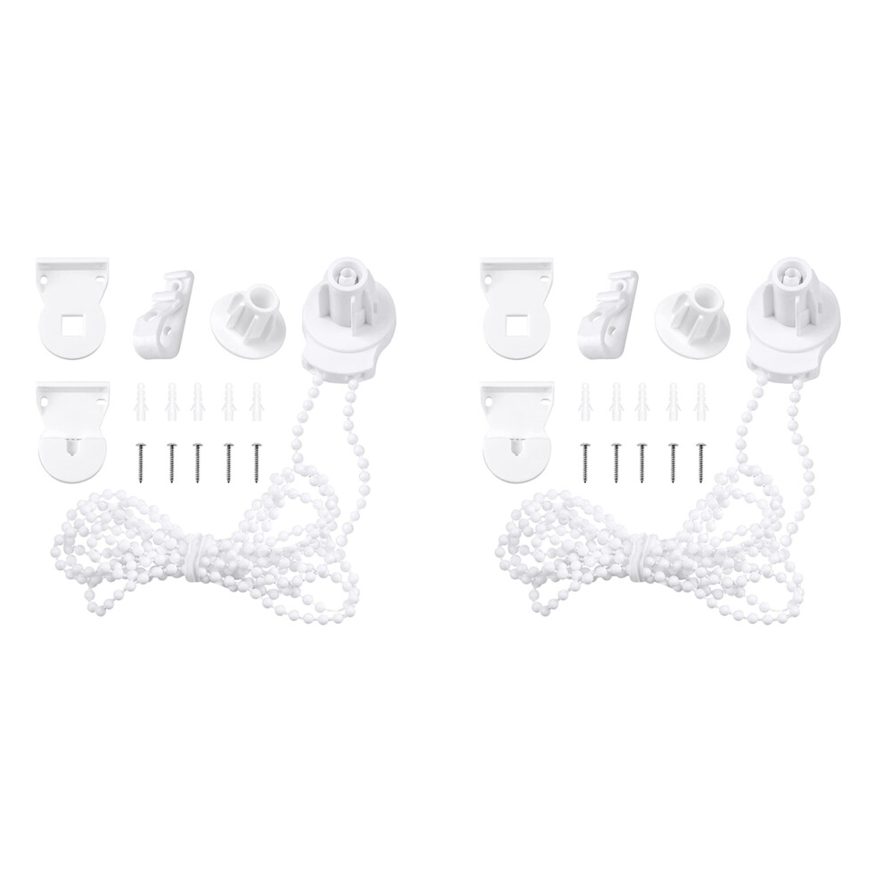 2X Roller Blind Fittings Kit, Roller Blinds Brackets With Beaded Chain, Curtain Roller Accessories 6031923481410
