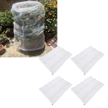 4 Stück Gartenvogel-Abschirmnetz 1,2x1,4 m Polyethylen mit Kordelzug