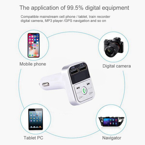 Auto  FM Transmitter B2 Kabelloses Autoladegerät  Transmitter MP3 Player 2 USB Zigarettenanzünder 2