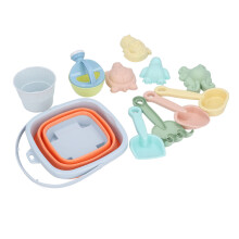 Set di secchiello e paletta pieghevoli per bambini, arancione, 20x20x15cm