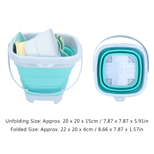 Set di Giocattoli da Spiaggia Blu Pieghevole con Secchiello e Pala per Bambini 1