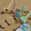 Set di Giocattoli da Spiaggia Blu Pieghevole con Secchiello e Pala per Bambini 4