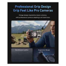 TELESIN Magnetic Phone Camera Grip for 17 Pro Max, with Selfie Light+ UV Filters, Cooling Graphene Case - Handle Grip