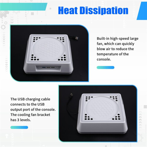 Game Console Cooling Base for  Series X Gaming Accessory Built-in LED Light