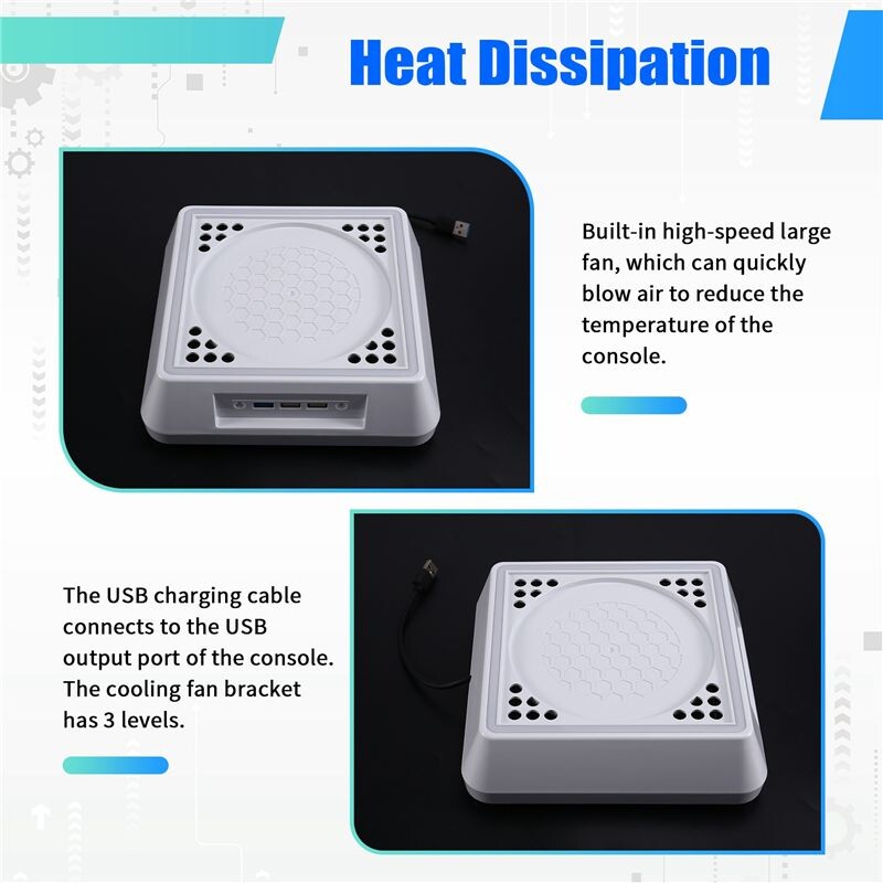 Game Console Cooling Base for Series X Gaming Accessory Built-in LED ...