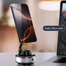 360 Magnetic Car Vacuum Phone Mount Holder, Electric Suction, Anti-Shake, Ultra-Stable Fit for All Car Phones Black