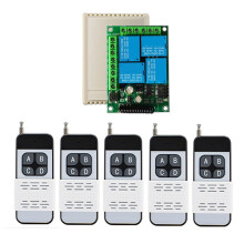 RF Wireless Remote Control 433Mhz AC 110V 120V 240V 220V 30A 4CH Relay for Garage Door Light Door Access System