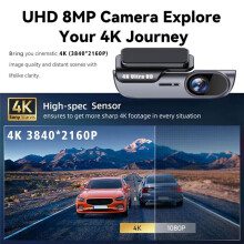 4K Dash Cam WIFI Car DVR Camera Video Drive Recorder Dashcam Registrar Black Box 24 Hour Night Vision Monitor