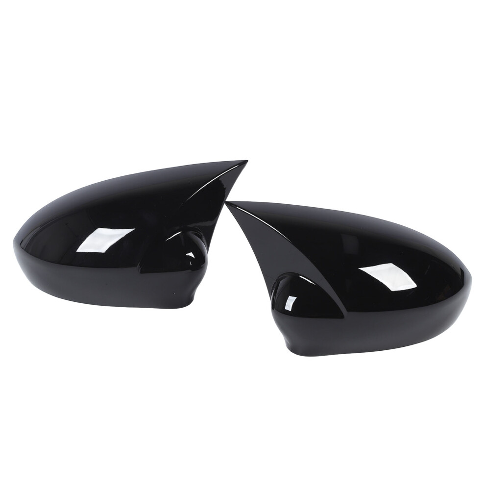 Glossy Side Mirror Cap Cover For Grande Punto Evo 2009-2018 Black 8071385955461