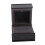 LED Black Ring Box, 8x8x7cm, Flocking Interior, Battery-Powered 1