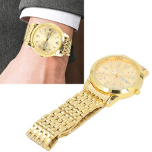 Orologio da uomo in oro, quarzo, AG10, 70 mAh, quadrante di 41,6 mm