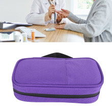 Diabetic Insulated Storage Bag with 2 Ice Packs, Purple, EVA