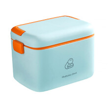 Light Blue Portable Medicine Storage Box, PP, 23x15x15cm