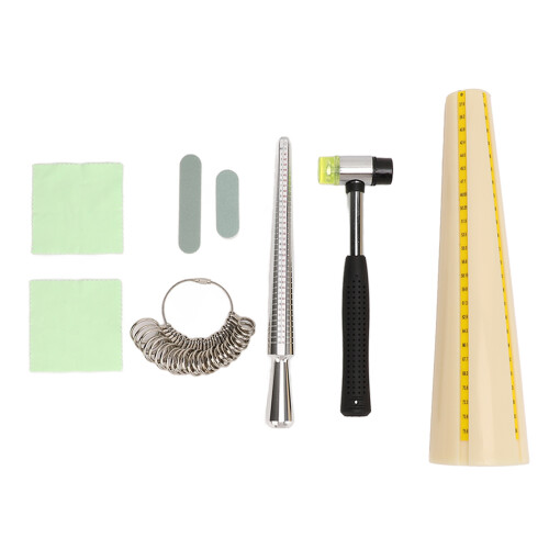 8pcs Jewelry Making Kit with Ring & Bracelet Mandrels, Measuring Tools 2