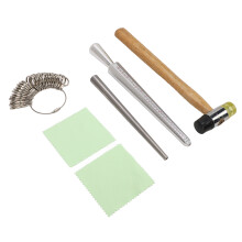 Kit di 6 mandrini per anelli piccoli - Alluminio, 18,4 cm