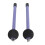 2PCS Purple Retractable Steel & Rubber Drum Brushes for Percussion Instruments 12