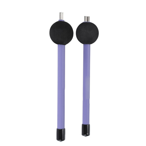 2PCS Purple Retractable Steel & Rubber Drum Brushes for Percussion Instruments