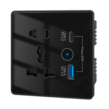 Tuya WiFi Socket UK US EU Universal Plug USB 3.0 Type-C Port Outlet Home Tuya App Works with Home,B