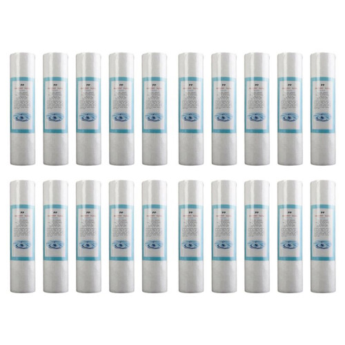 20 St Utbytesvattensedimentfilter (5 Mikrometer) 2,5 Tum X 10 Tums Patroner