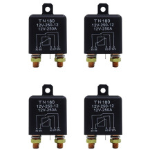 4X Car Relay 12V 250A Continuous Type High Power Motorcycle Battery Control  Terminal Automotive  Relay