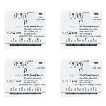 4X 4CH EWeLink WiFi RF433 85-265V 2.4G WiFi Smartlife Home Automation Module for IFTT Alexa Home