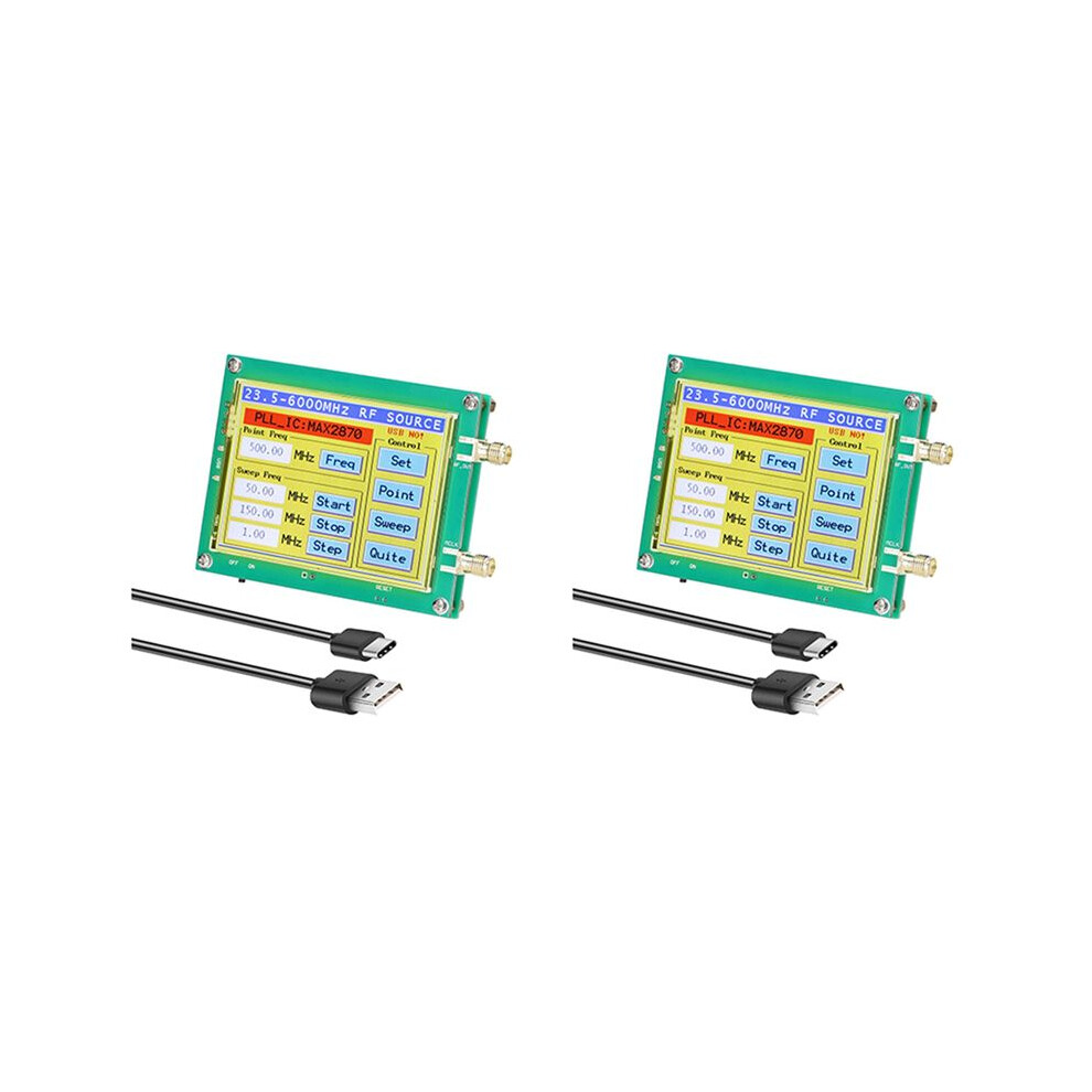 2X Max2870 23.5-6000Mhz Signal Generator 0.5Ppm Low Noise Signal Source Touchable Screen Pc Software Control Pll Vco 6032301975903
