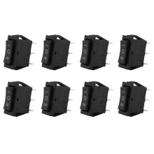 8X AC15A/250V 20A/125V 3 Pinos SPDT -OFF- 3 PosiçõEs Snap Rocker