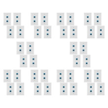 40 Pieces 2 Port Ethernet Wall Plate, RJ45 Cat6 Female to Female Jack Inline Coupler Face Plates