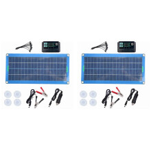 2X 300W Solar Panel 12V 5V Dual USB Controller Waterproof Monocrystalin Solar Cells Battery Charger -100A