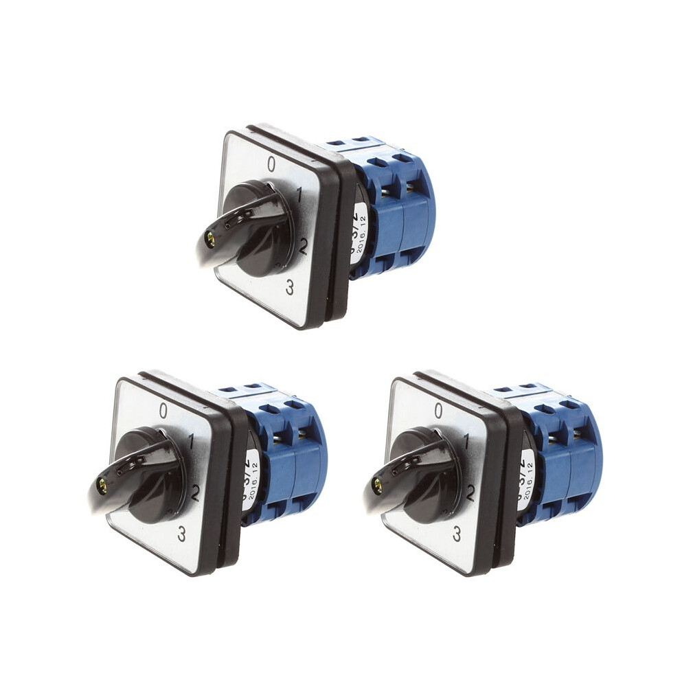 3X 660V 20A 6 Terminals 4 Positions Rotary Cam Changeover 6031378275275