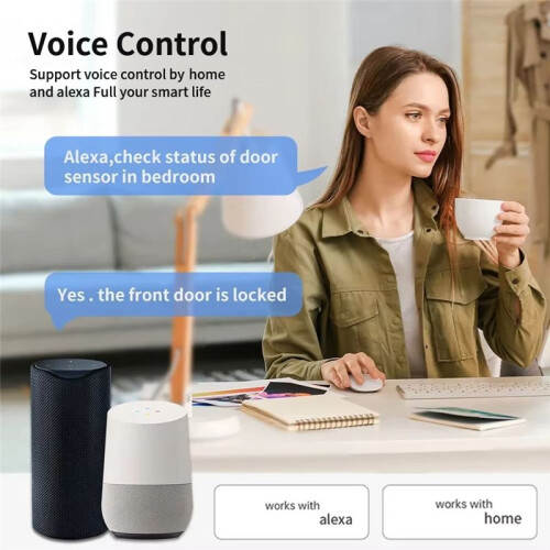 Tuya Door Window Sensor Wifi, Open Close Detector Home Security System,  Life Remote Control 2