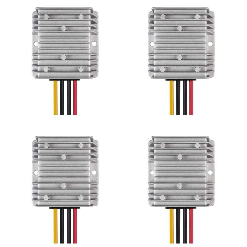 4X  Automatic Buck Boost Converter  8V-40V to 13.8V 10A Step Down  Voltage Regulator Waterproof Voltage Reducer