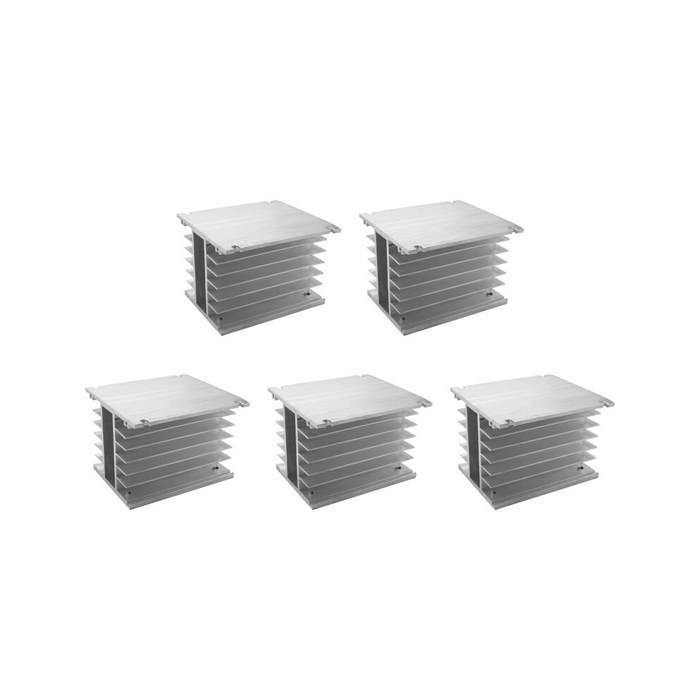 5X 3 Phase Heat Sink 80X110x100mm For Ssr Solid State Relay Aluminum Heatsink Silver 6031762637979
