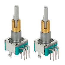 2X EC11EBB24C03 Dual Axis Encoder with 30 Positioning Number 15 Pulse Point Handle 25mm