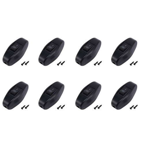 8X Black Bedroom  Off Button in   6A/250VAC 10A/125VAC