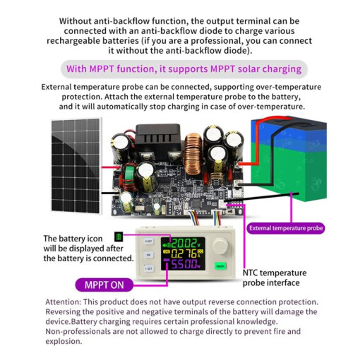 XY12522  Buck Boost Converter CNC Adjustable Regulated Power Supply Constant Voltage Current Solar Charge Module 2