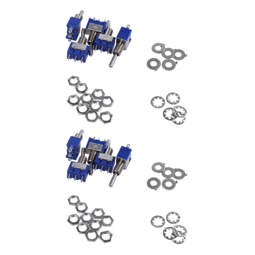 10 Pcs AC 3A/250V 6A/125V / SPDT  2 Position Latching Toggle