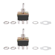 2X AC 250V/10 a 125V/15 a DPDT 3 Position /OFF/ 6 broches commutateur a bascule noir + argent