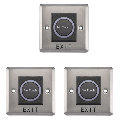 3X Infrared Sensor  No Contact Contactless Switches Door Release Exit Button with LED Indication