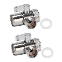 3X Faucet Valve Diverter Sink Valve Water Tap Faucet Splitter Adapter Home Bathroom Kitchen Diverter