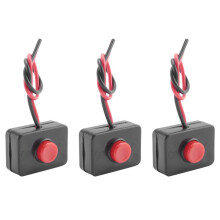 3X 12V2A Interruptor de Cableado para COCHES Pulsador de Base Adhesivo con Accionamiento Momentaneo
