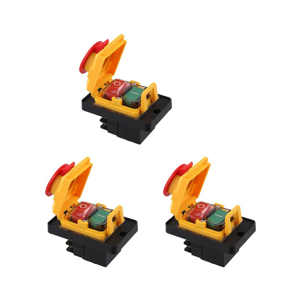 3X Electromagnetic Magnetic Button Kjd12 16A 250V Power Tool Undervoltage Overload Protection 6132050852132