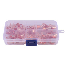 140x Offnes Kupferring Kabelschuh Crimpverbinder Sortiment Kit OT 10A 20A 30A 40A 50A