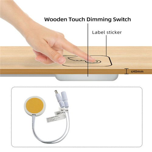 2X Wood Panel LED Touch Sensor Dimmer  Hidden  Touch  for LED Strip White 2