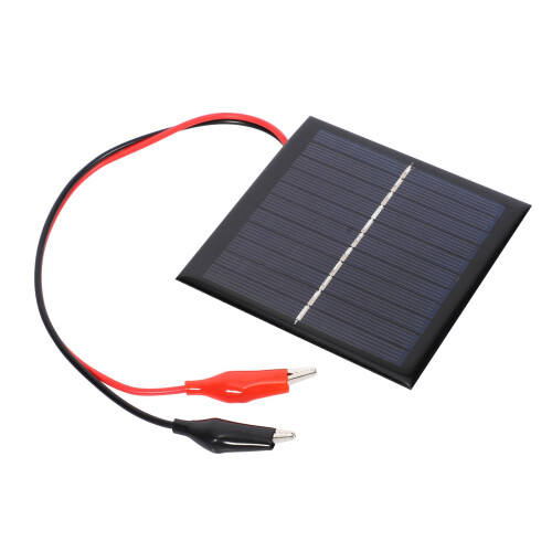 2X 1W 5.5V Solar Cell Epoxy Polycrystalline Solar Panel+Clip for Charging 3.7V Battery System Toy LED Light Study 1