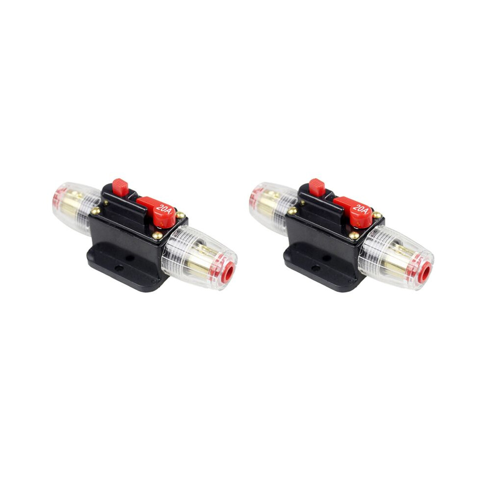 2X Photovoltaic Audio Resettable Fuse Circuit Breaker Reversible Circuit Breaker Fuse Holder 20A 6034153904308
